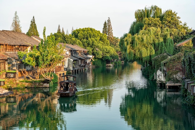 Primo piano dello scenario di Wuzhen in Cina