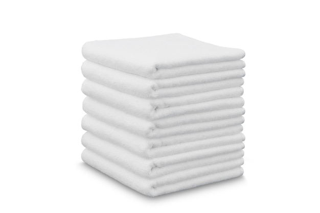 Primo piano dello stack su sfondo bianco