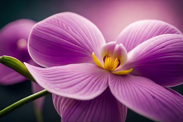 Primo piano di bel fiore di orchidea rosa