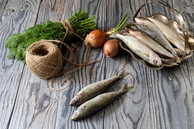 Primo piano di boops di pesce fresco