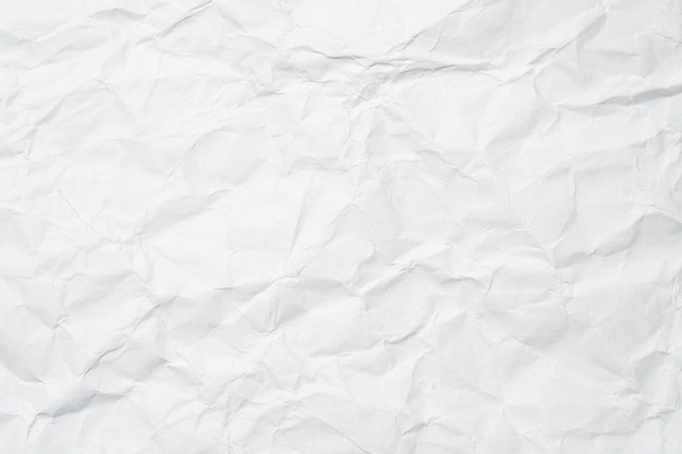 Primo piano di carta sgualcita bianca per sfondo texture