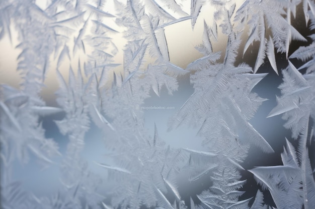 Primo piano di cornici gelide di dettagli congelati Inverno