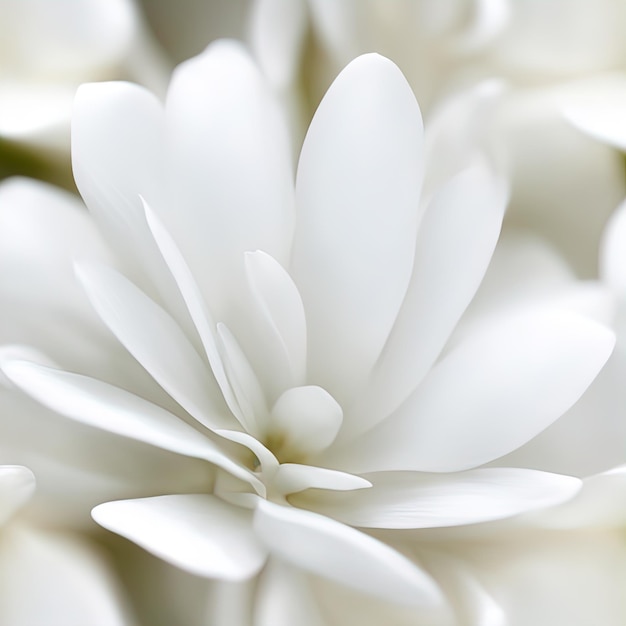 primo piano di crisantemi bianchi fioriti di magnolia nel giardino