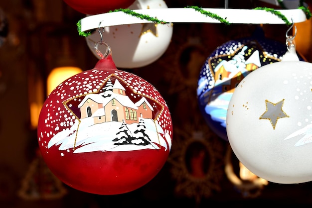 Primo piano di decorazione di Natale