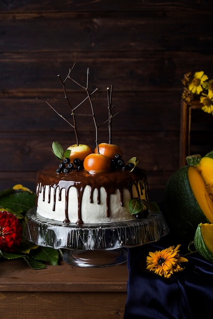 Primo piano di delizioso dessert