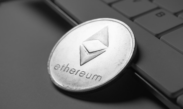 Primo piano di Ethereum Crypto Currency