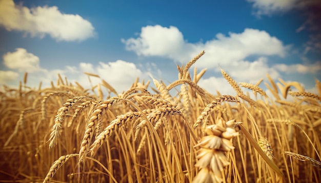 Primo Piano Di Grano Dorato Maturo