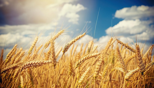 Primo Piano Di Grano Dorato Maturo