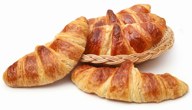 Primo piano di gustoso croissant