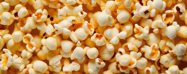 Primo piano di sfondo colorato di popcorn Ai generativa