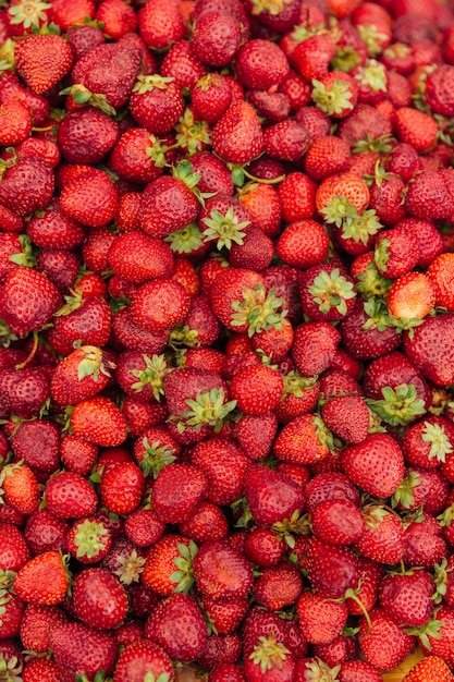 Primo piano di sfondo di fragole rosse fresche?