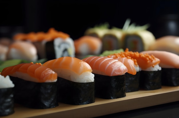 primo piano di sushi cibo gustoso delizioso