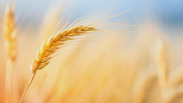 primo piano di un chicco di grano in un campo un posto per il testo