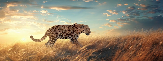 primo piano di un leopardo in Africa