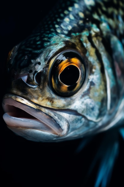 Primo piano di un pesce dell'oceano