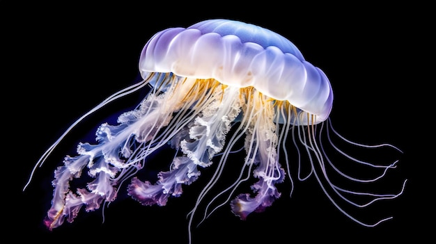 primo piano di una medusa nell'oceano