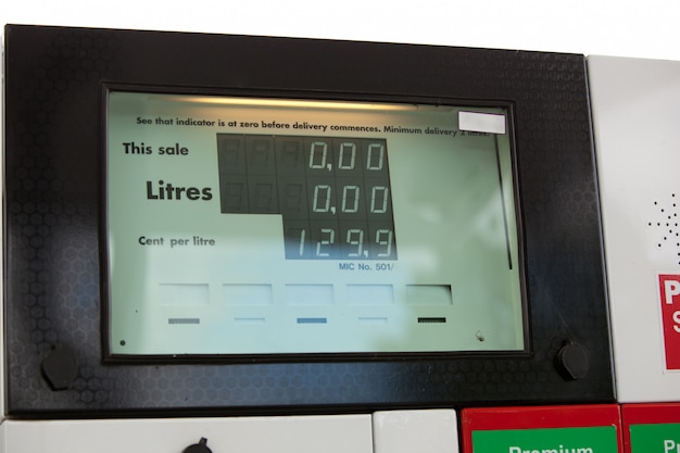 Primo piano di una pompa del carburante