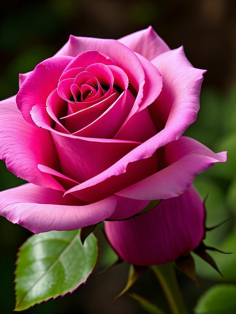 primo piano di una rosa rosa in bianco e nero