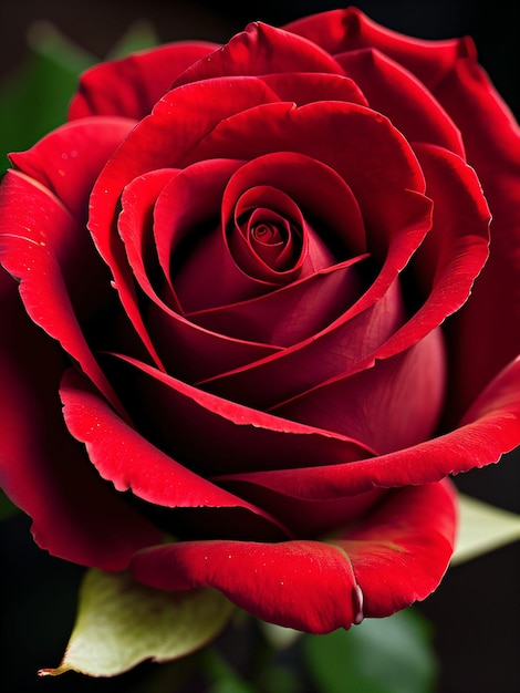 primo piano di una rosa rossa in bianco e nero