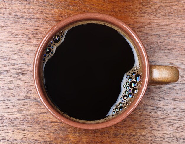 Primo piano di una tazza di caffè