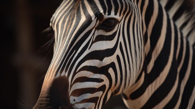 primo piano di zebra animale selvatico