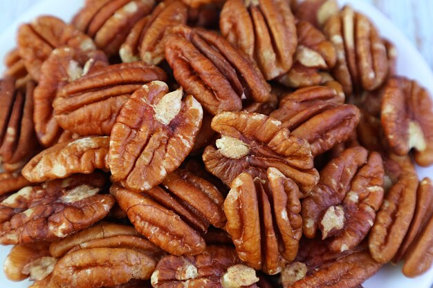 Primo piano la consistenza unica delle noci pecan