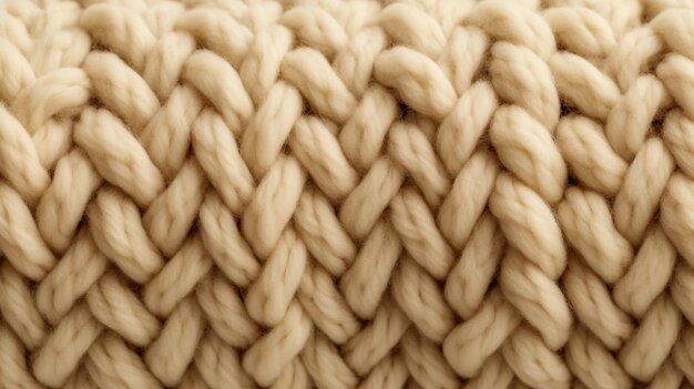 Primo piano lana lavorata a maglia caldo comfort