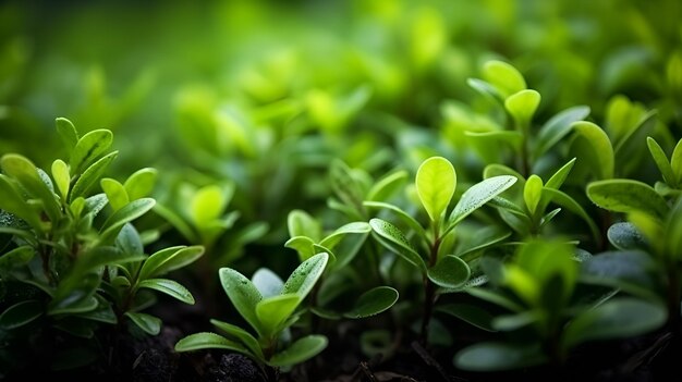 Primo piano piccolo albero verde piante sullo sfondo della natura