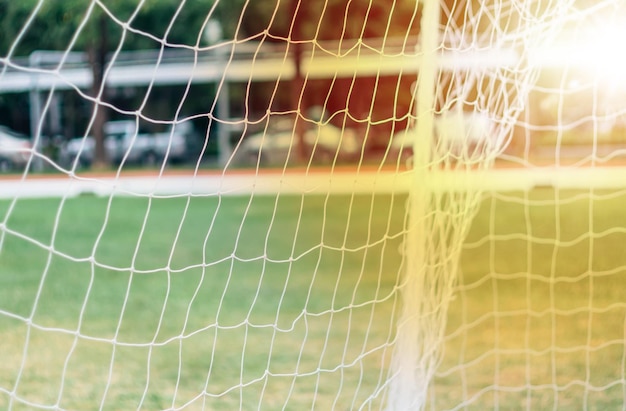 primo piano rete da calcio