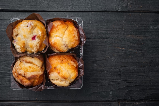 Primo piano su deliziosi muffin fatti in casa