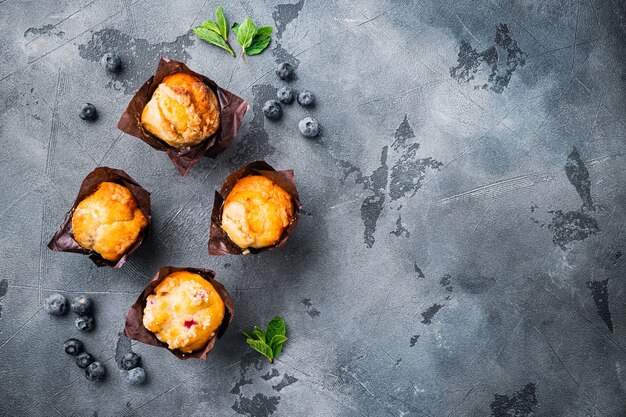 Primo piano su deliziosi muffin fatti in casa