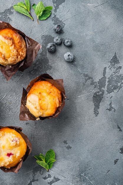 Primo piano su deliziosi muffin fatti in casa