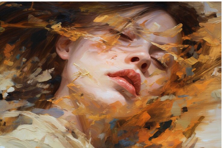 Primo piano sulla struttura della pittura a olio