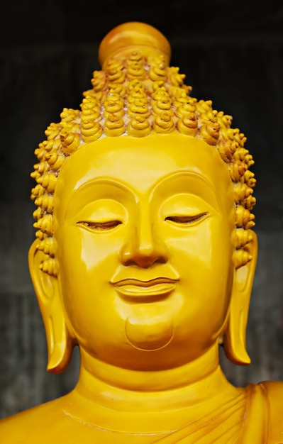 Primo piano volto di Buddha, Phuket, Thailandia