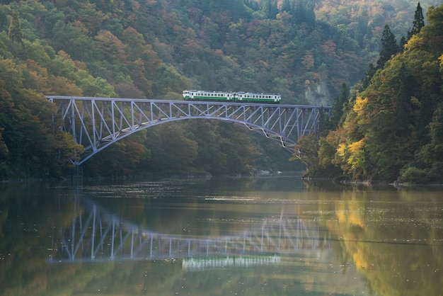 Primo ponte Tadami River Giappone di Fukushima