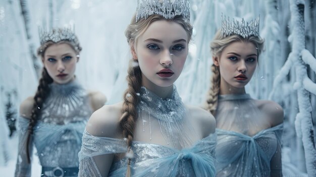 Principesse di ghiaccio d'alta moda