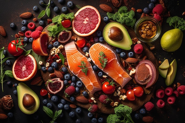 Principi e regole di uno stile di vita sano con una corretta alimentazione dieta equilibrata verdura vegetariana frutta chetochetosi chetoni Alimenti dieta chetogenica prodotti low carb prodotti antietà