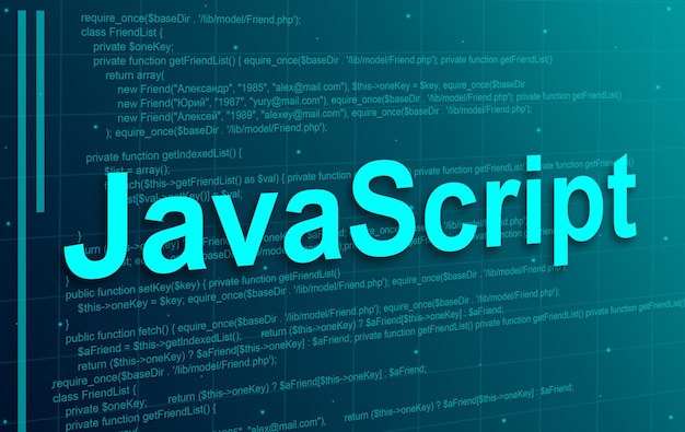 Priorità bassa astratta di tecnologia di codice di programmazione JavaScript