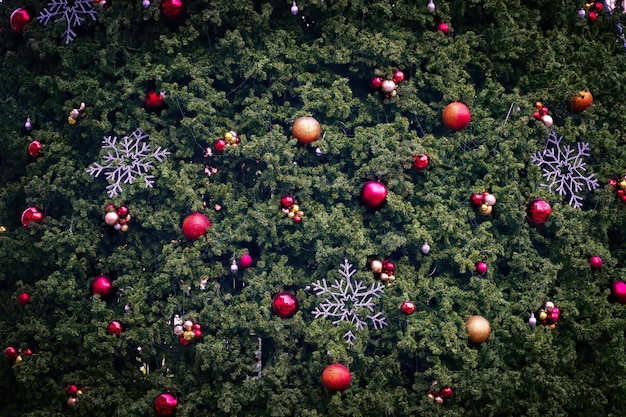 Priorità bassa decorata dell'albero di Natale.