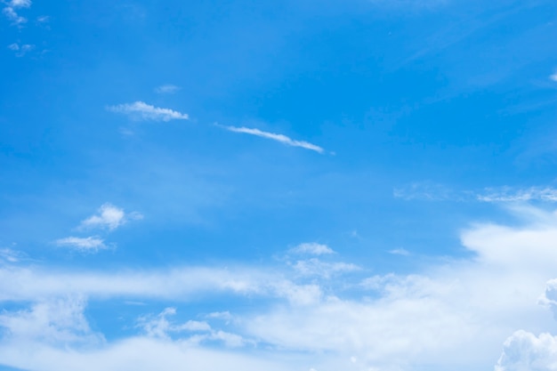 Priorità bassa del cielo blu con nuvole bianche