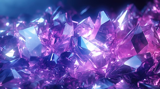Priorità bassa del mucchio di pietre preziose di cristallo viola