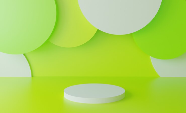 Priorità bassa del podio 3D con i cerchi