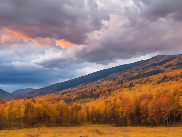 Priorità bassa di concetto di natura autunnale di bellezza generata da AI