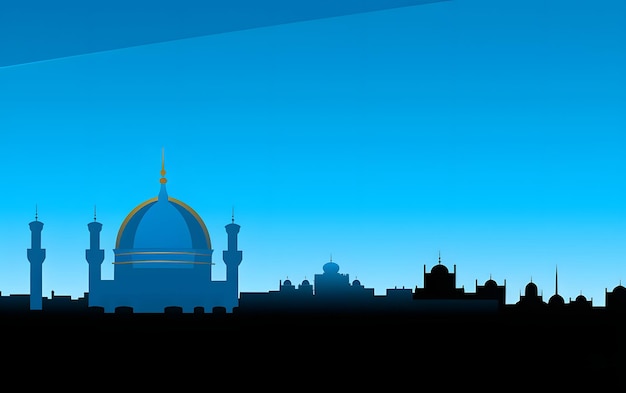 Priorità bassa di progettazione della moschea di Ramadan kareem eid alfitr