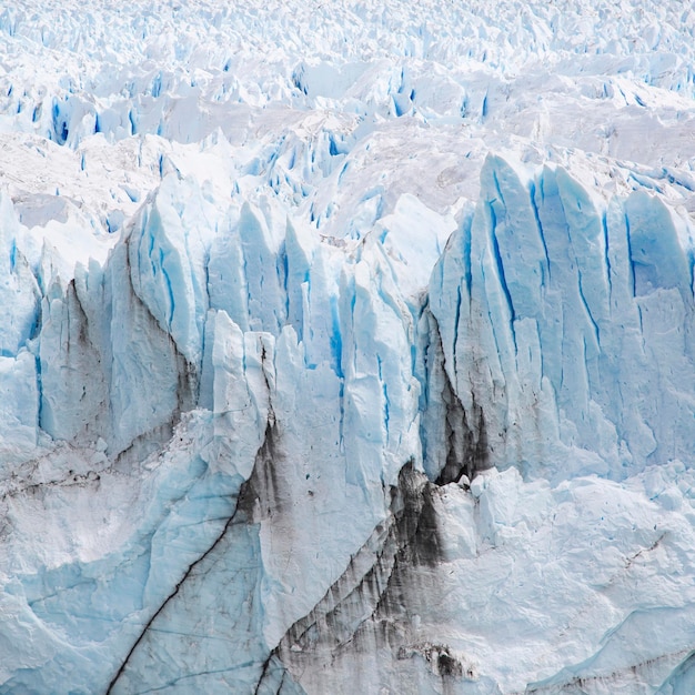Priorità bassa di struttura del ghiaccio Paesaggio di ghiaccio del ghiacciaio in Patagonia Argentina