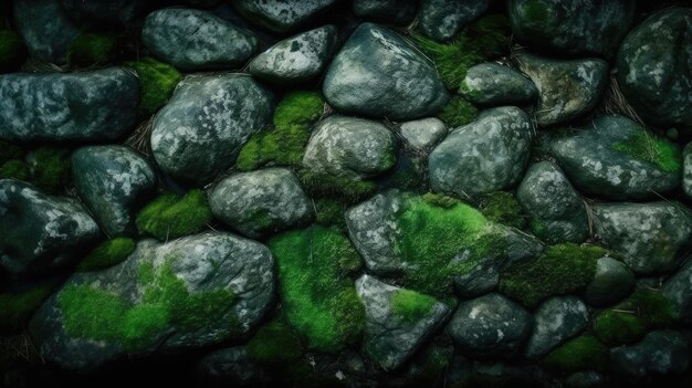 Priorità bassa di struttura di pietra verde lussureggiante per i disegni NatureThemed