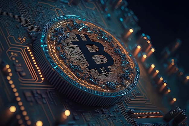 Priorità bassa di tecnologia blockchain bitcoin criptovaluta