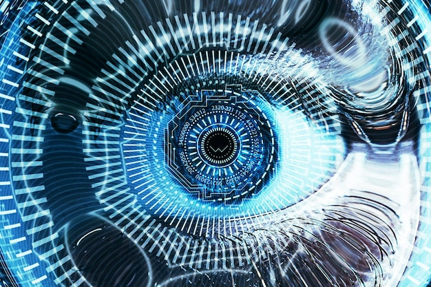 Priorità bassa futuristica di visione dell'occhio