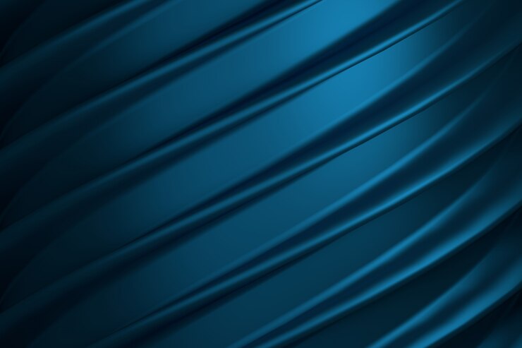 Priorità bassa metallica lucida ondulata futuristica. Sfondo astratto con onde blu.