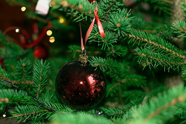 Priorità bassa vaga di struttura del ramoscello di abete rosso di Natale